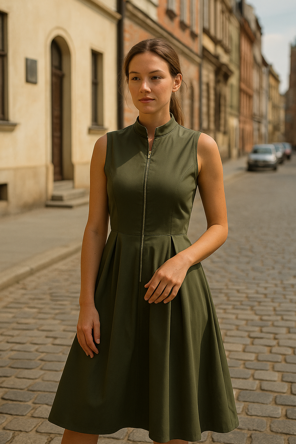 Aria | Sukienka Damska Elegancka Plisowana Midi | Letnia