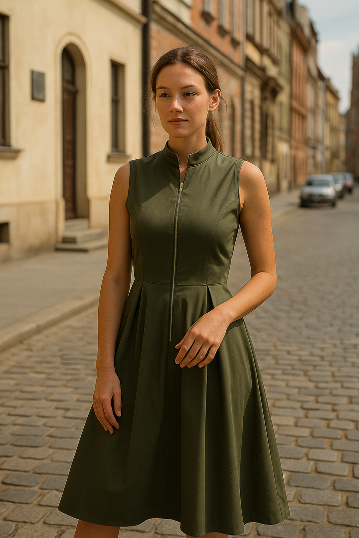 Aria | Sukienka Damska Elegancka Plisowana Midi | Letnia