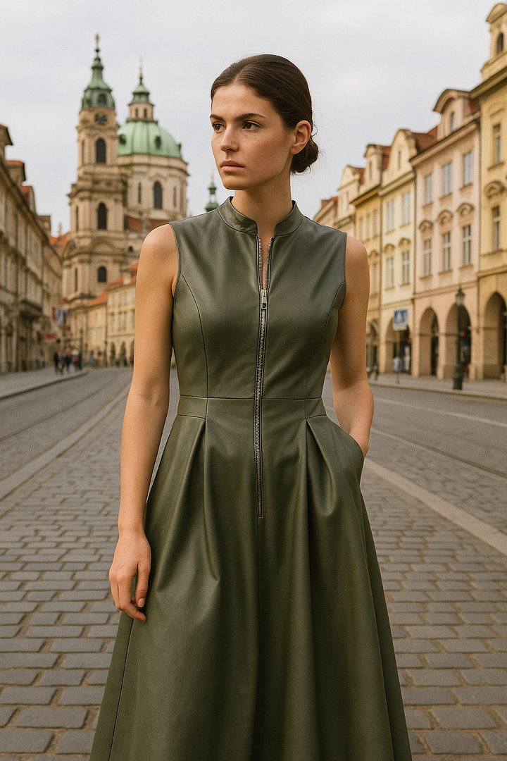 Aria | Sukienka Damska Elegancka Plisowana Midi | Letnia