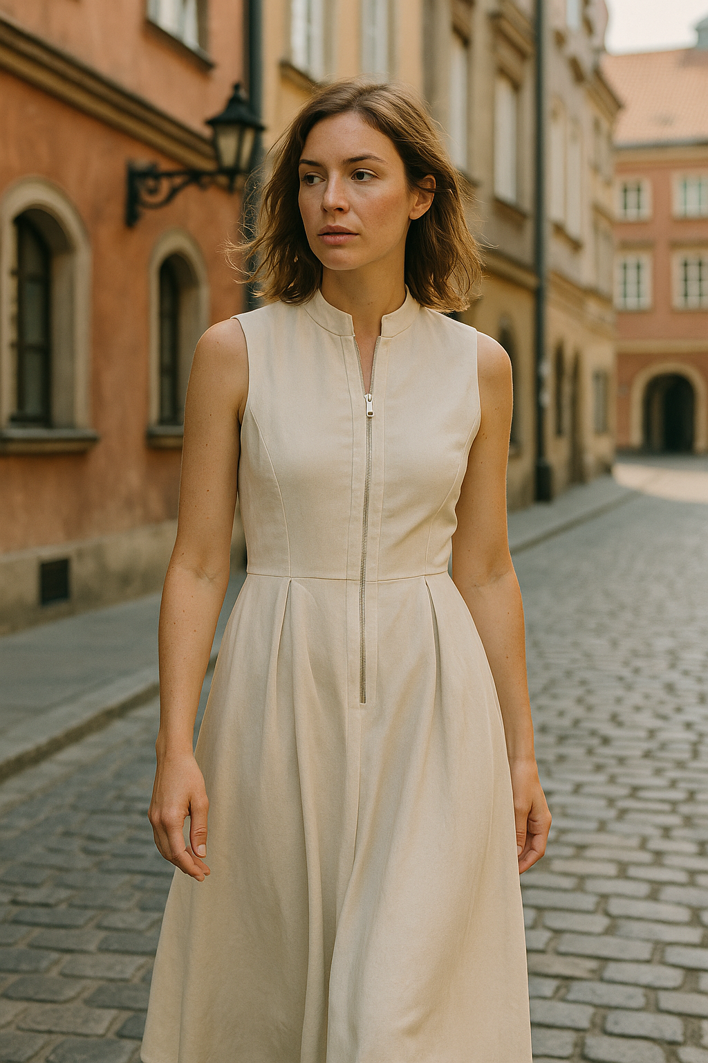 Aria | Sukienka Damska Elegancka Plisowana Midi | Letnia