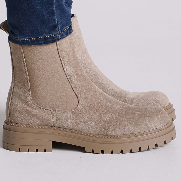 Botki Damskie Ankle z Zamkiem | Platforma