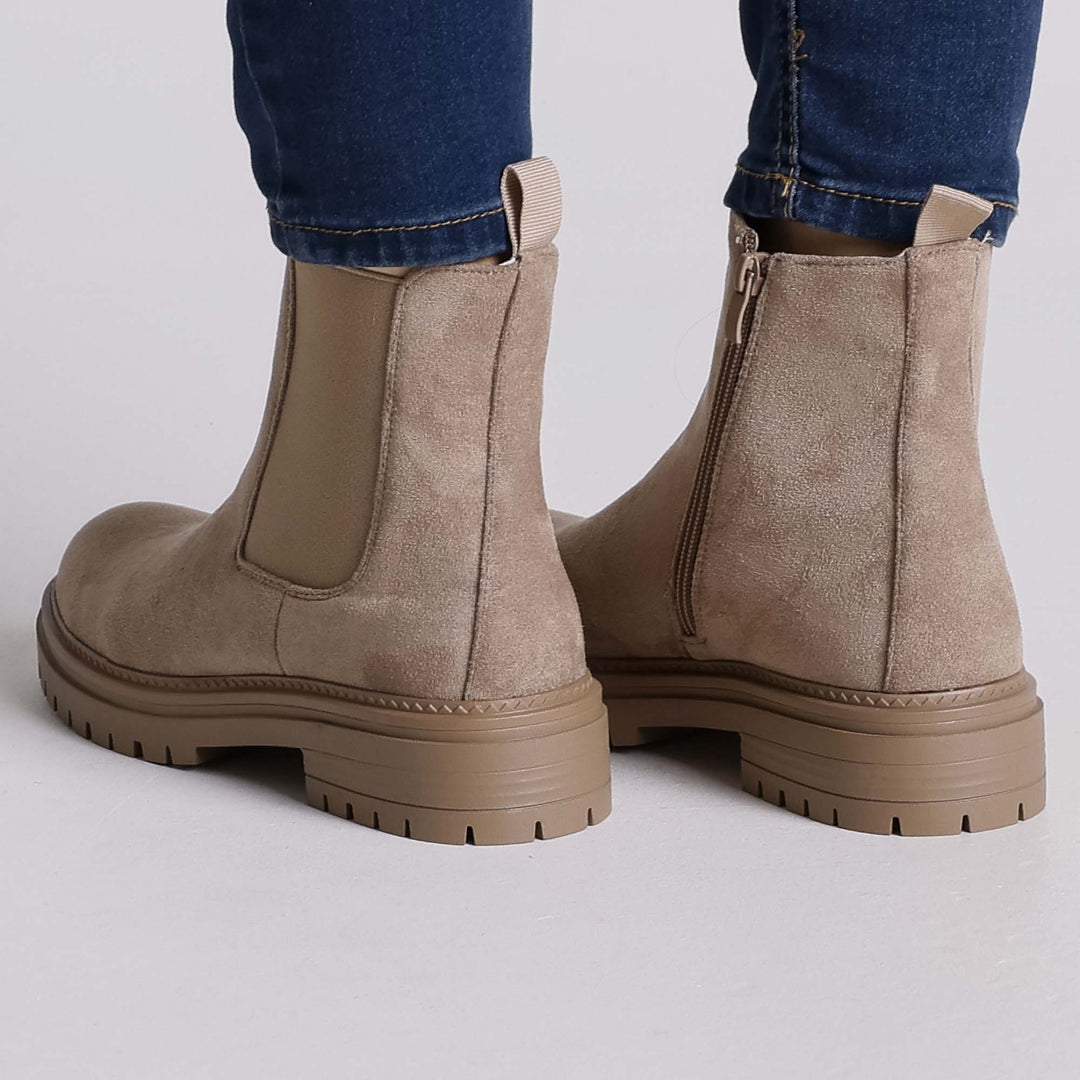 Botki Damskie Ankle z Zamkiem | Platforma