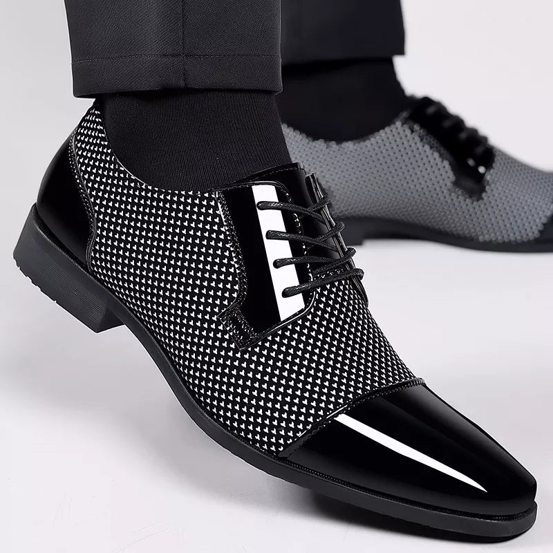 Buty Męskie Oxford Sznurowane Spiczasty Nosek | Formalna