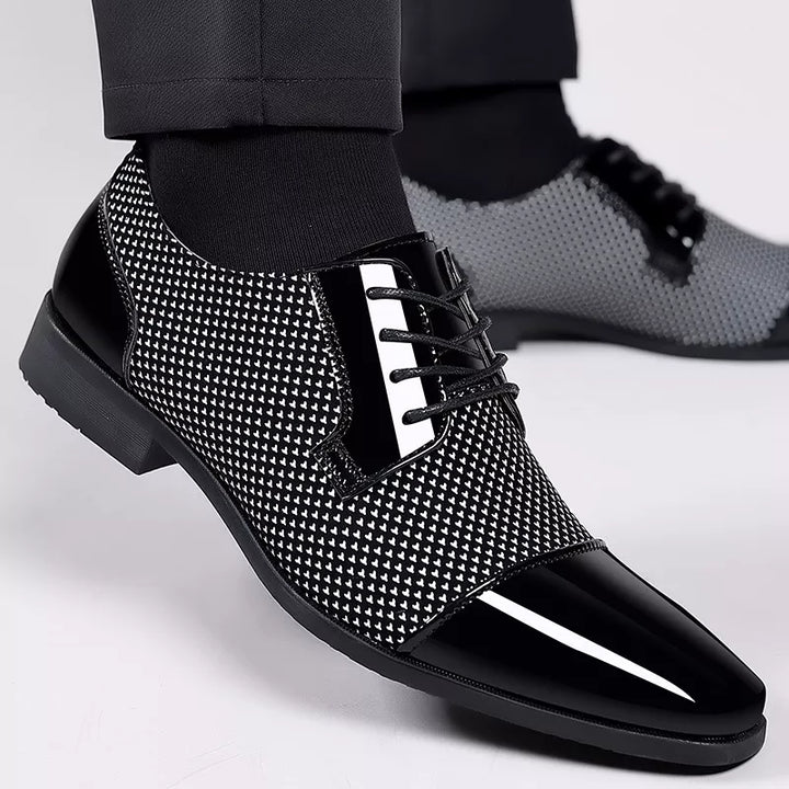 Buty Męskie Oxford Sznurowane Spiczasty Nosek | Formalna