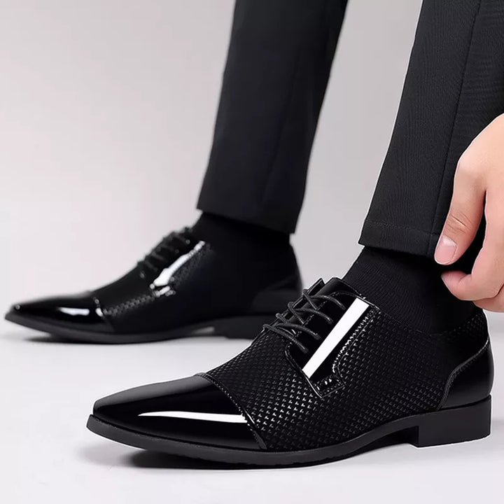 Buty Męskie Oxford Sznurowane Spiczasty Nosek | Formalna