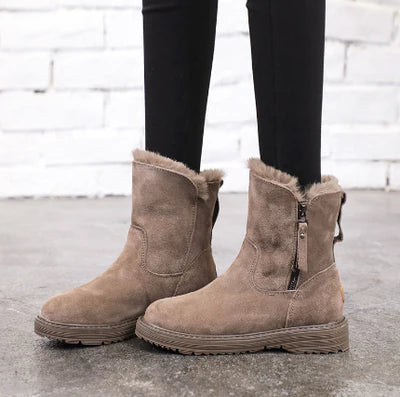 Buty Zimowe Damskie Ankle Podeszwą Grip | Śnieżne