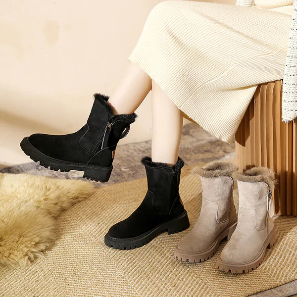 Buty Zimowe Damskie Ankle Podeszwą Grip | Śnieżne