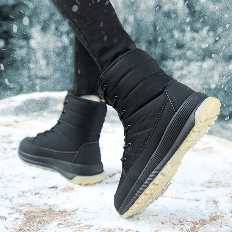 Buty Zimowe Damskie Ankle Sznurowane | Śnieżne