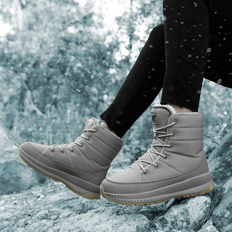Buty Zimowe Damskie Ankle Sznurowane | Śnieżne