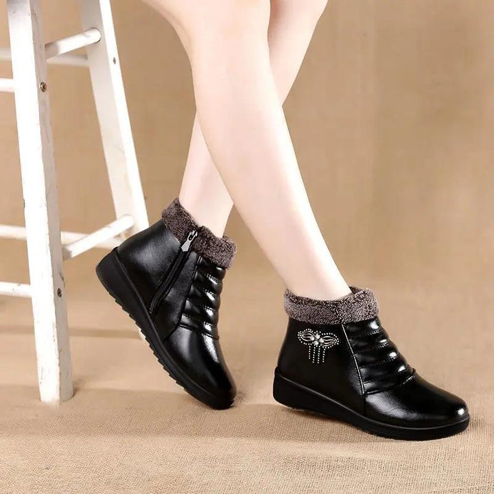 Buty Zimowe Damskie Ankle koturnie | Płaskie