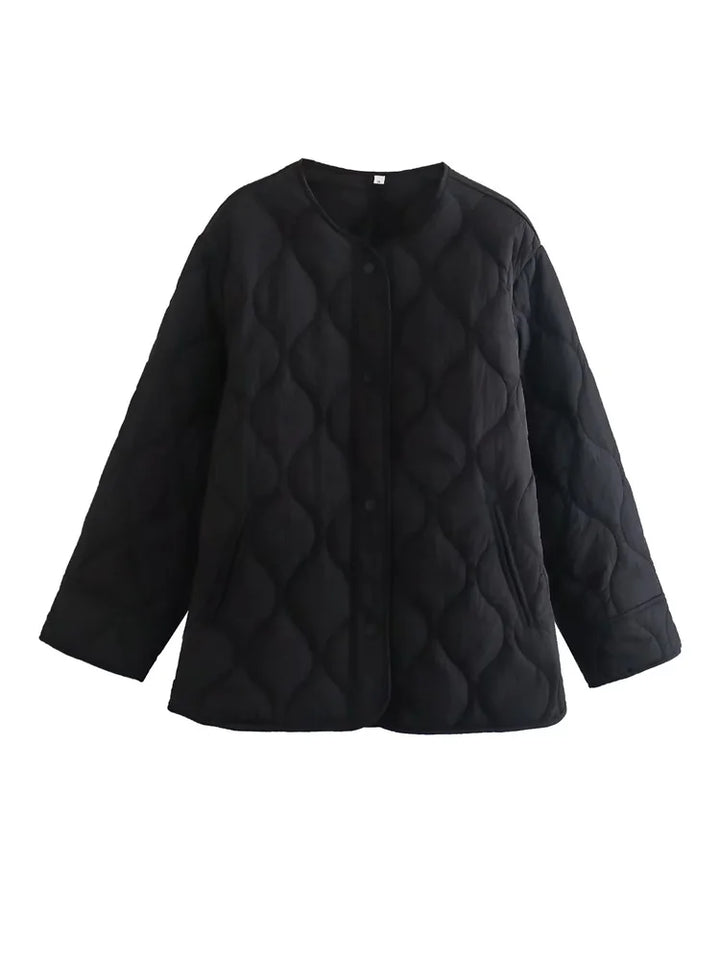 Kurtka Jesienna Damska Oversize | Pikowana