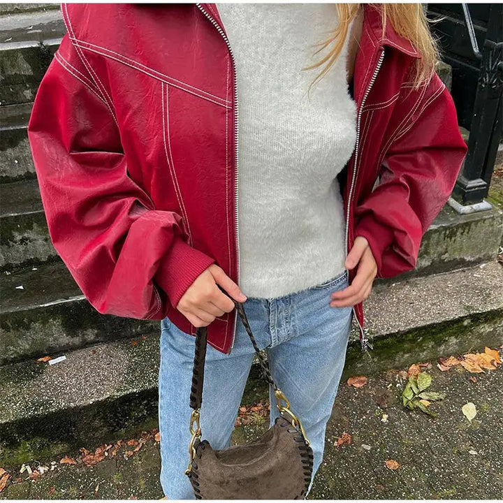 Kurtka Jesienna Damska Trucker Oversized | Casulowy