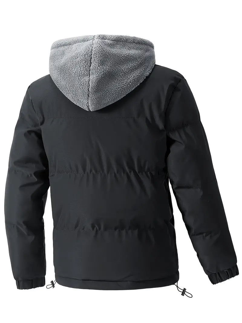 Kurtka Zimowa Męska Pikowane Kaptur | Casual