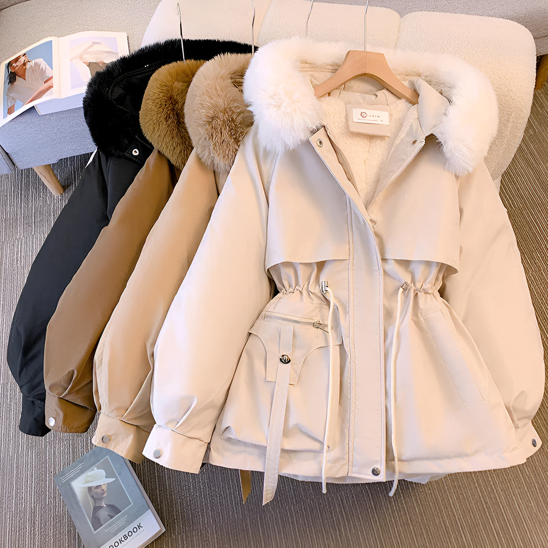 Kurtka zimowa damska parka | Kapturem