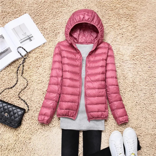 Kurtka zimowa damska z kapturem | Puffer