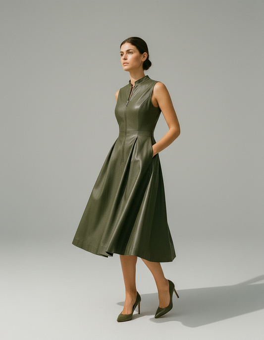 Aria | Sukienka Damska Elegancka Plisowana Midi | Letnia