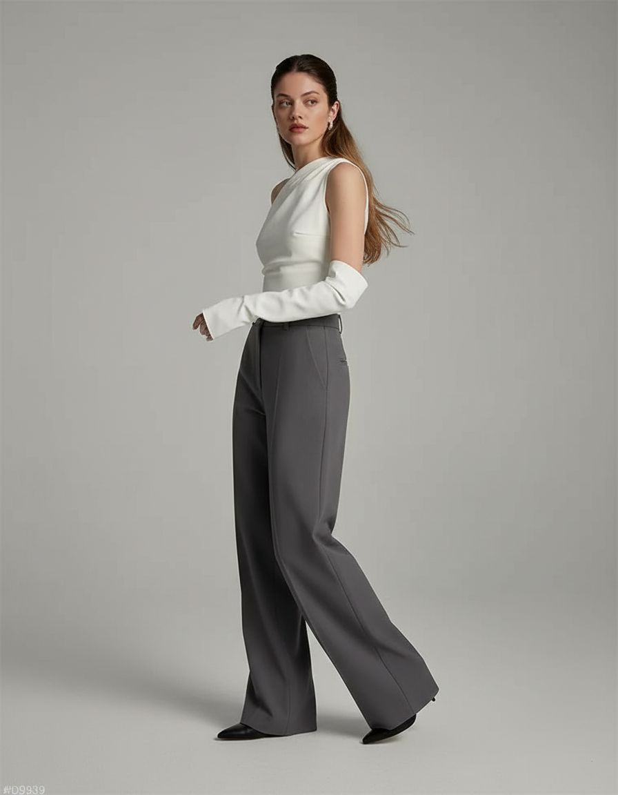 Ania | Damska Asymetryczna Bezrękawnikowa Bluzka | Letnia