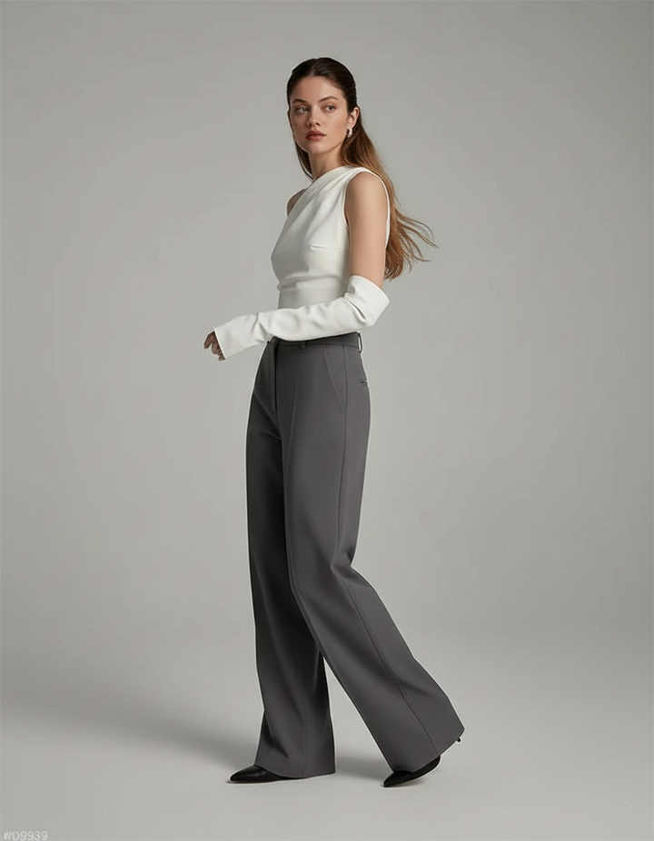 Ania | Damska Asymetryczna Bezrękawnikowa Bluzka | Letnia