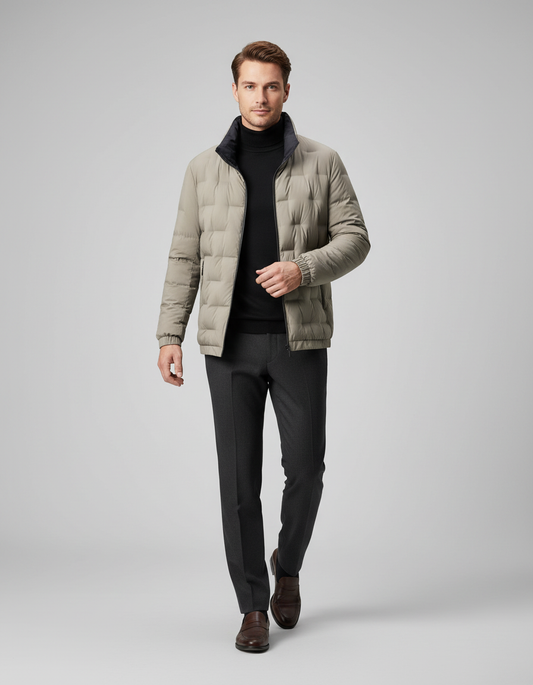Kurtka Zimowa Męska Suwak | Pikowana