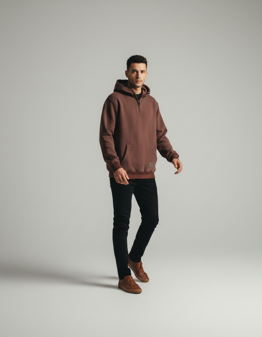 Bluza Męska Półsuwak | Kapturem