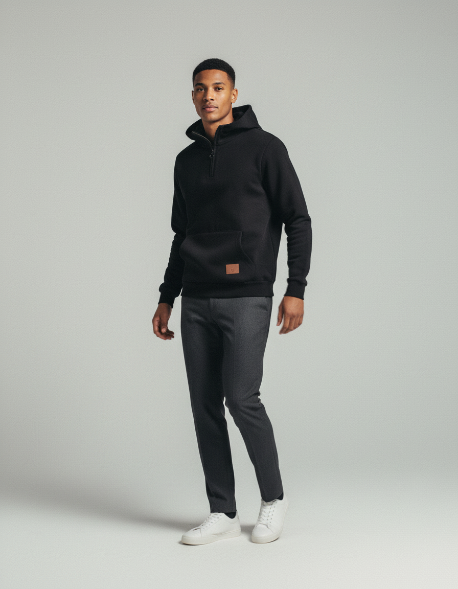 Bluza Męska Półsuwak | Kapturem