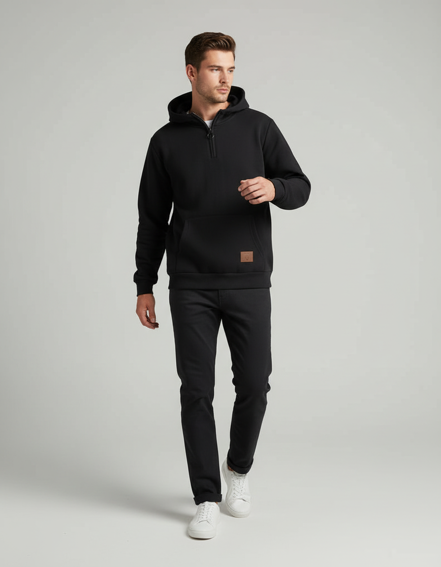 Bluza Męska Półsuwak | Kapturem