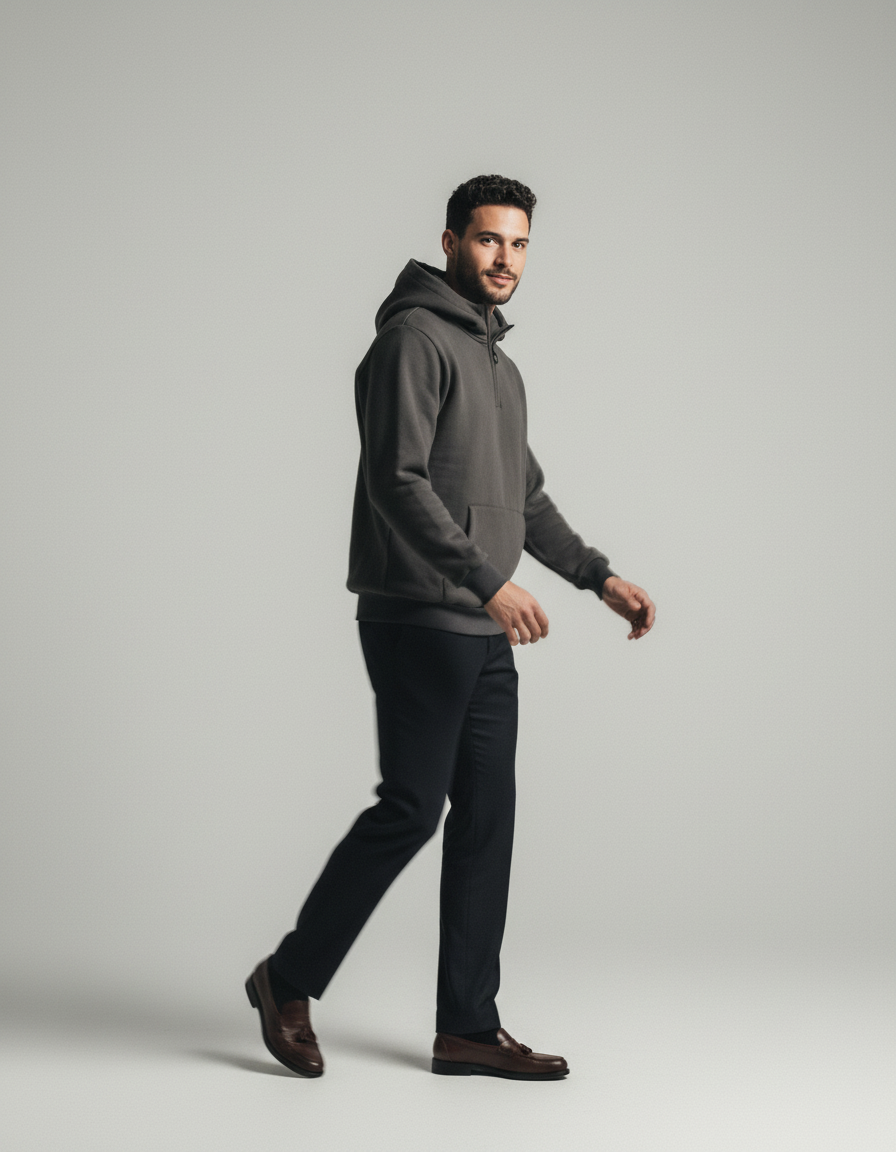 Bluza Męska Półsuwak | Kapturem